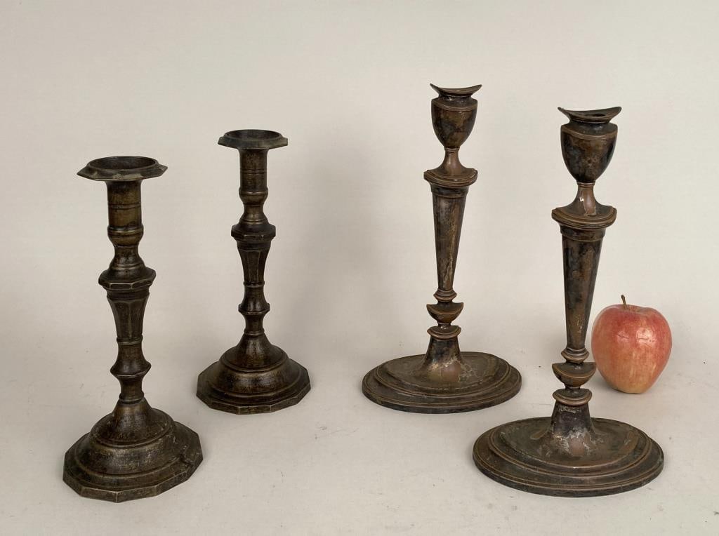 Two Pair 19th Century Candlesticks (1 of 5)