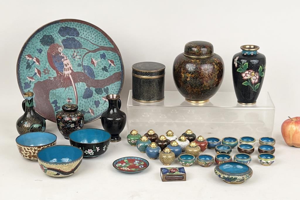 Large Group Assorted Cloisonne Wares (1 of 12)