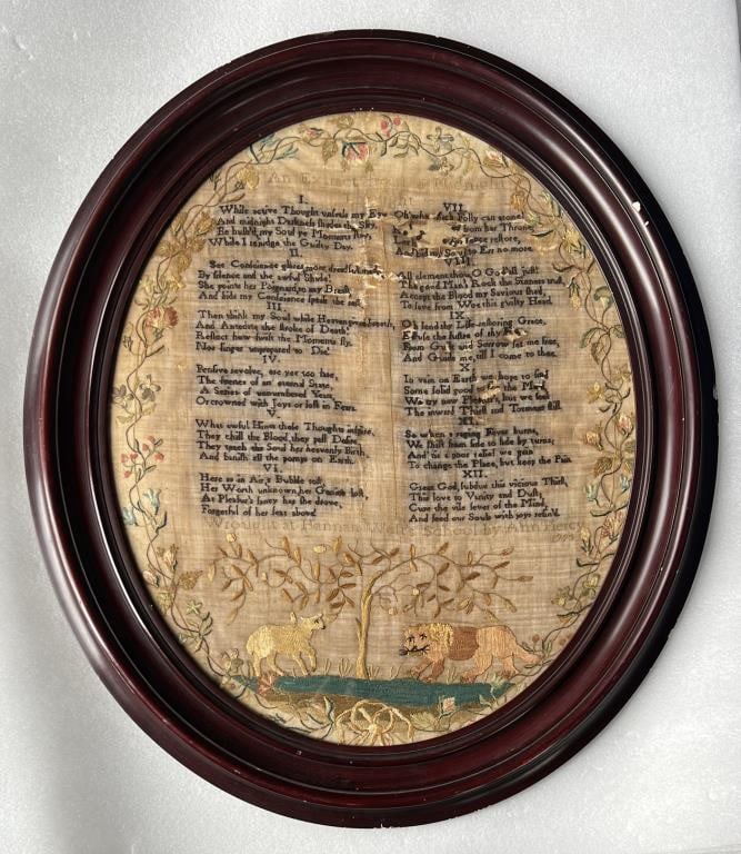 Oval Framed Sampler, Dated 1798 (1 of 4)