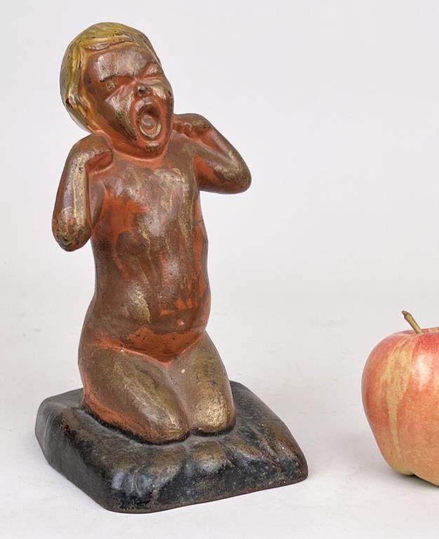 Cast Iron "Yawning Child" NYC 1931 (1 of 6)