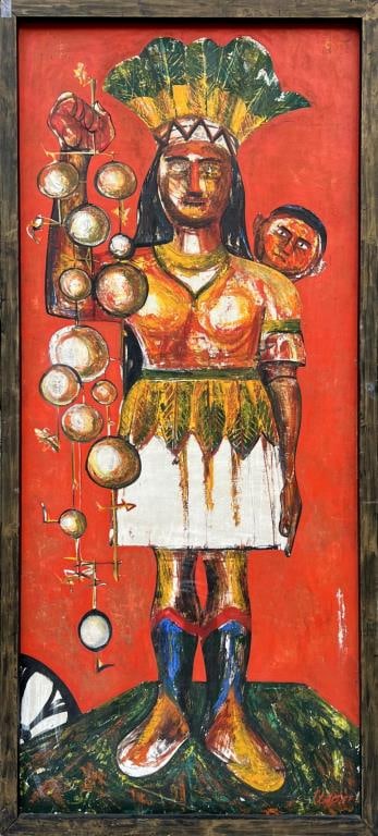 Signed MCM O/C Aztec Chieftess (1 of 4)