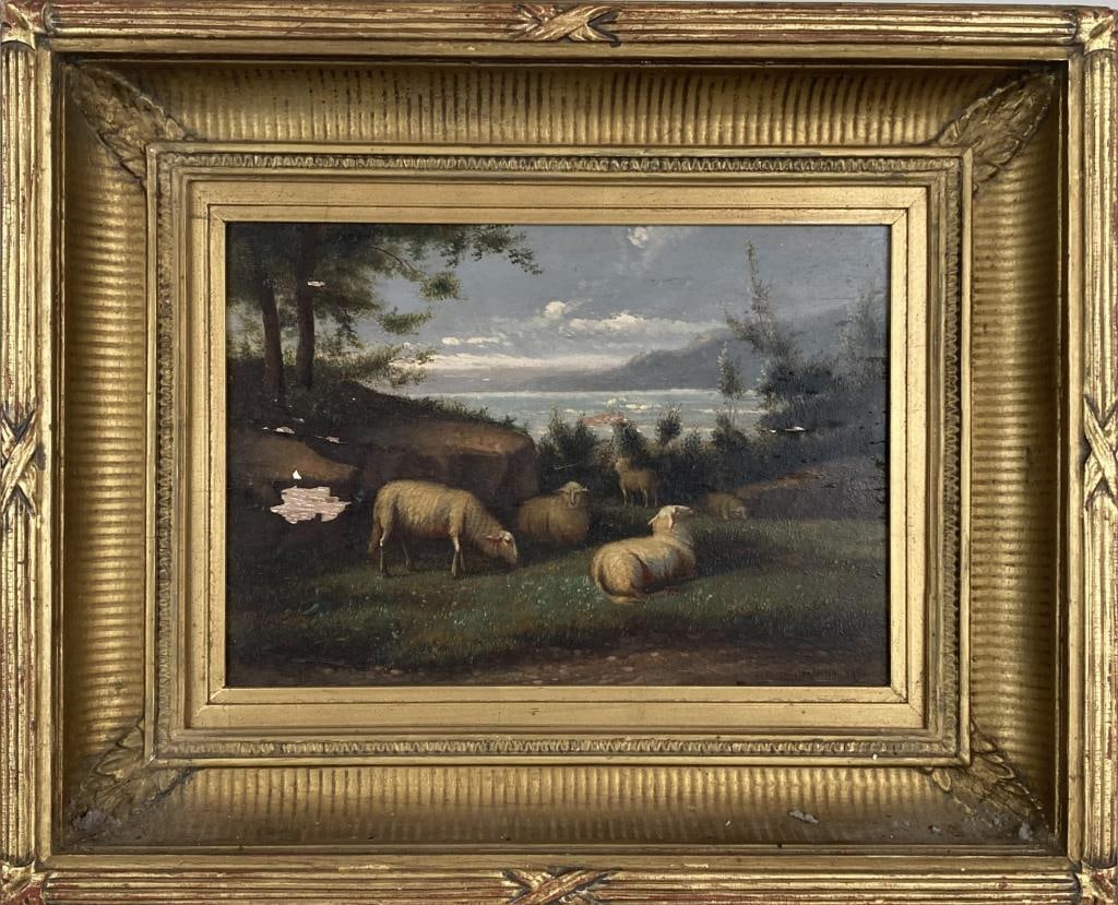 J.L. Leemputten, O/B Landcape With Sheep 1896 (1 of 6)
