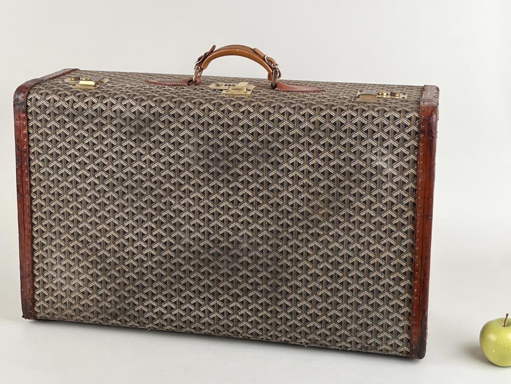 Vintage Maison Goyard Travel Suitcase (1 of 11)