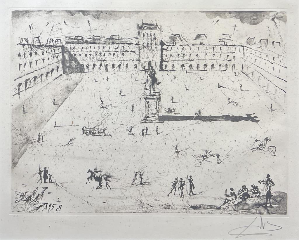 Dali, Signed Etching "Place des Vosges" (1 of 5)