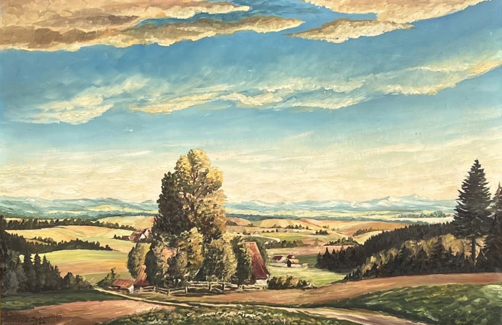 R. Schmelzic, Large NYS Farm Landscape 1944 (1 of 5)