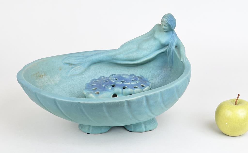 Van Briggle Two Piece Pottery Mermaid Centerpiece (1 of 13)
