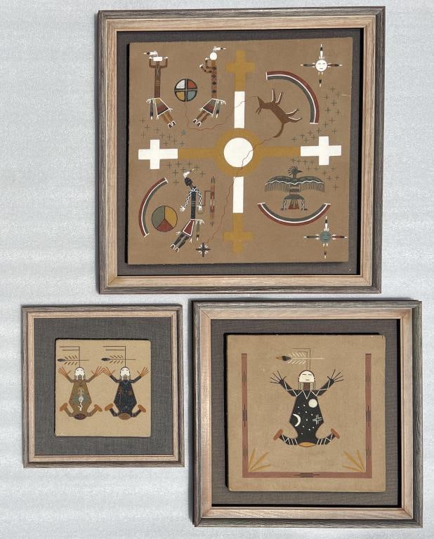 Group Three Navajo Sand Paintings (1 of 7)