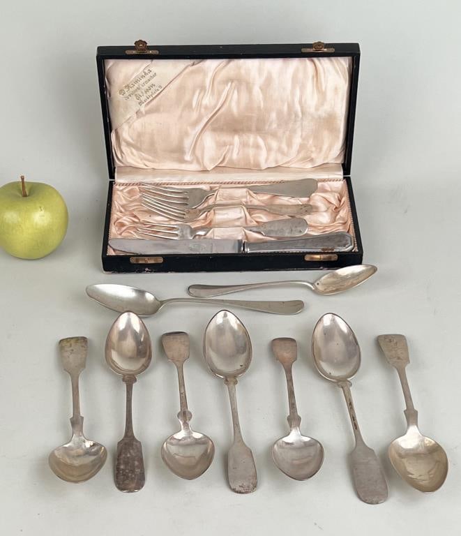 Group Assorted Continental .800 Silver Flatware (1 of 7)