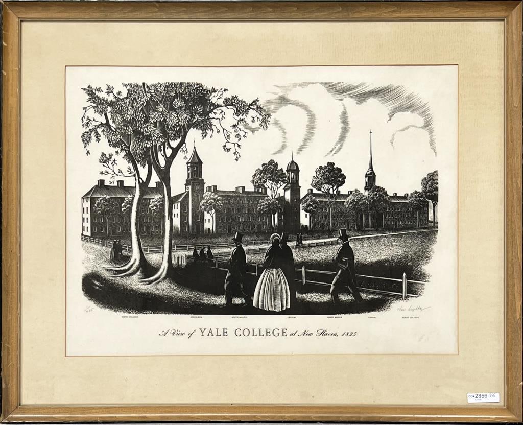Leighton, Signed "A View of Yale" (1 of 5)