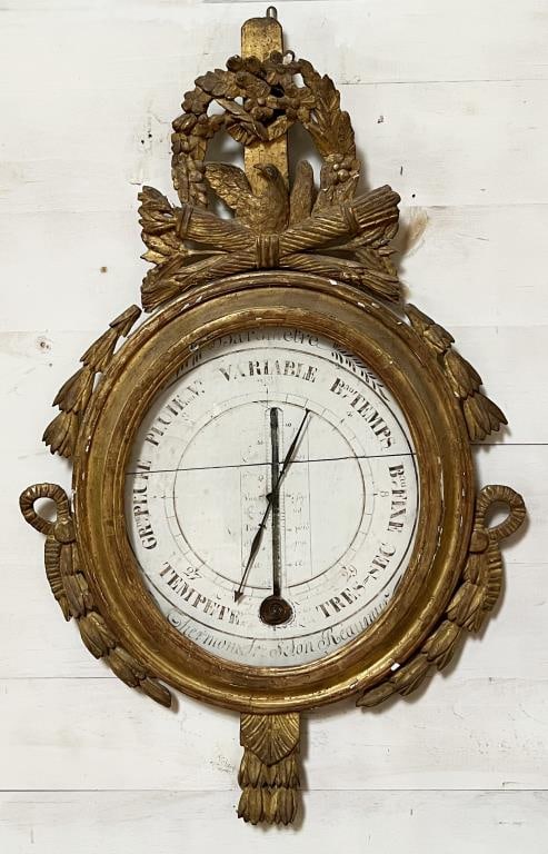 Louis XVI Gilded Barometer, 18th C. (1 of 7)
