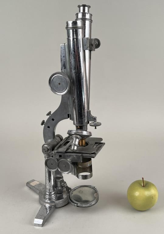 Large R&J Beck Chrome Binocular Microscope (1 of 8)