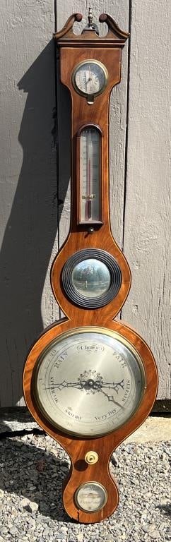 English Regency Mahogany Banjo Form Barometer (1 of 6)