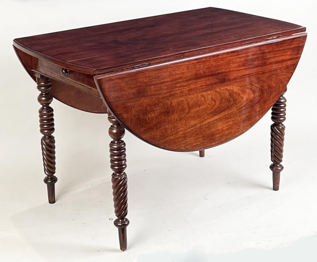 Antique English Carved Leg Mahogany Dining Table (1 of 9)