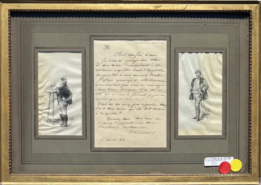Jean Louis "Ernest" Meissonier Autographed Letter (1 of 6)