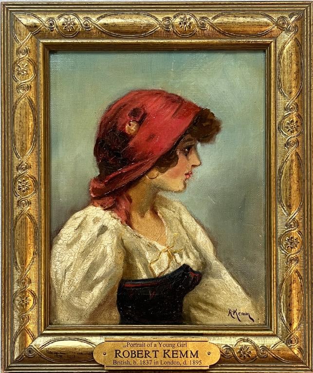 Kemm, O/C Portrait of Young Girl (1 of 6)