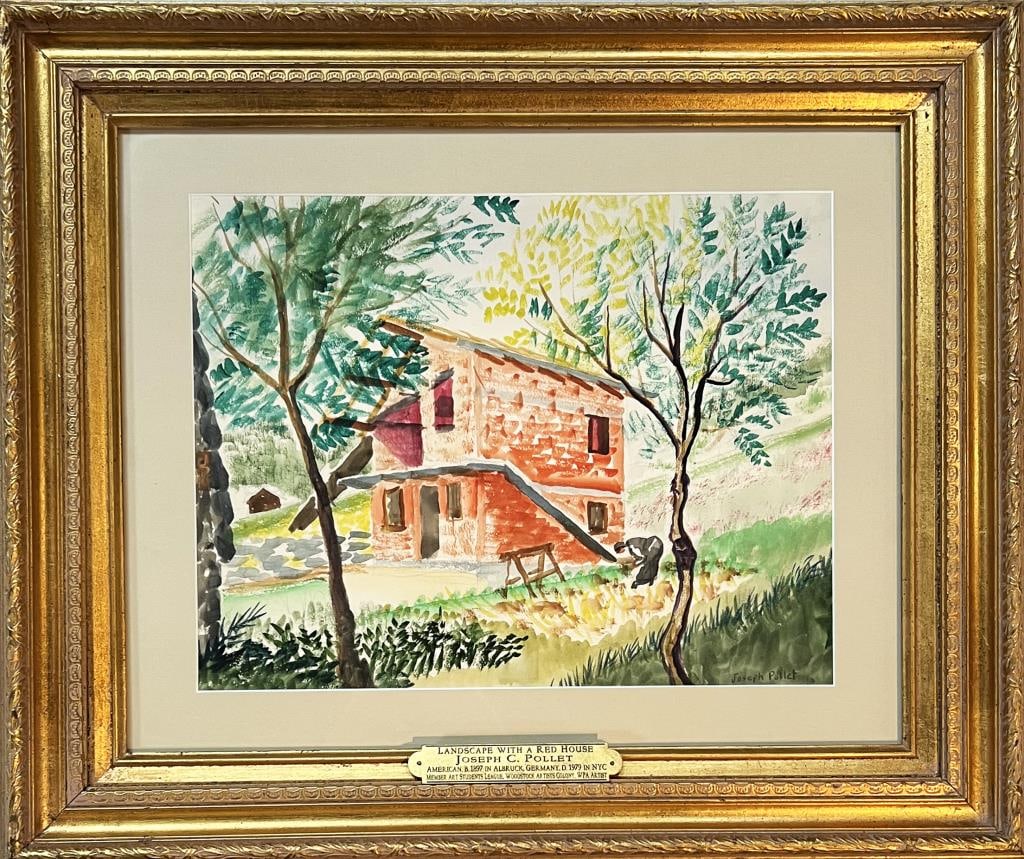 Pollett, W/C Landscape With Red House (1 of 4)