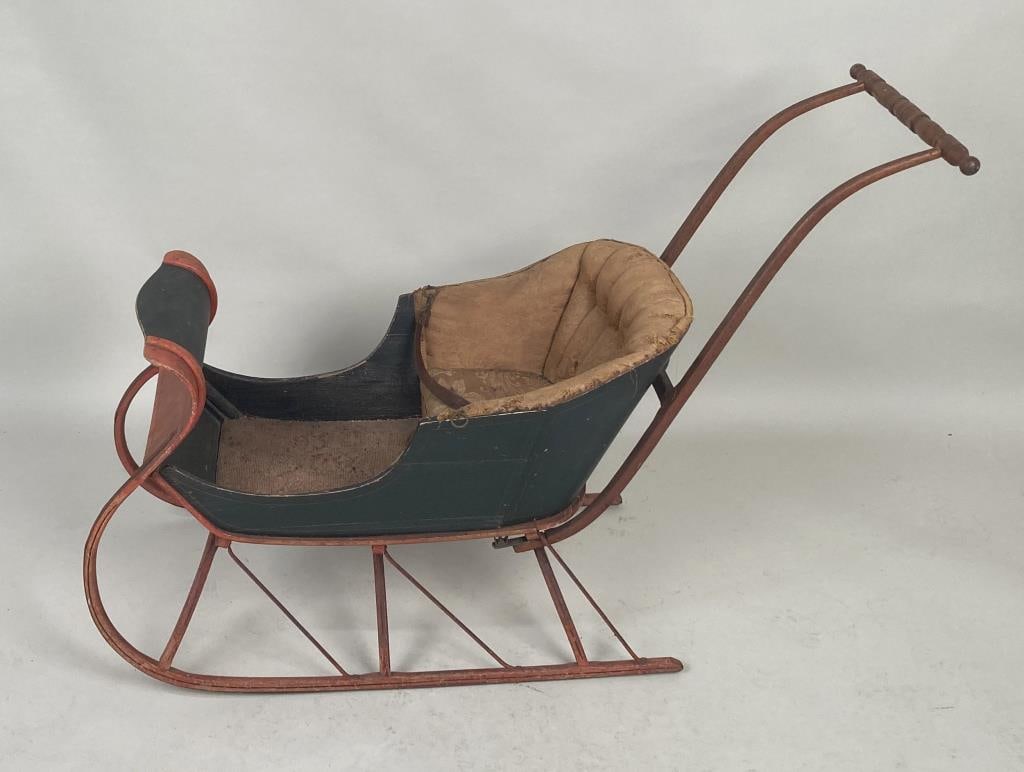 Vintage American Childs' Sleigh, 19th Century (1 of 6)