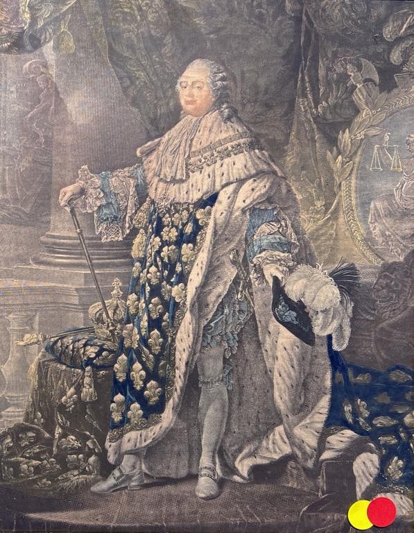 Louis XVI Hand Colored Engraving (1 of 5)