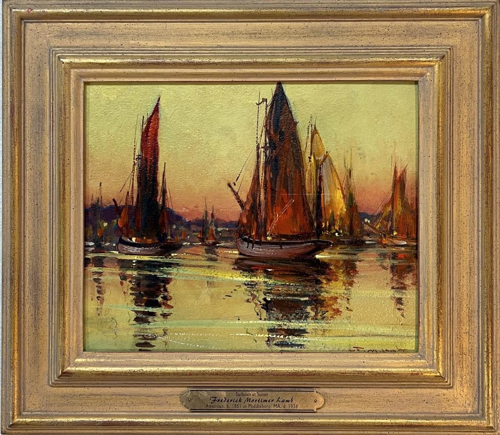 Lamb, O/B Sailboats At Sunset (1 of 4)