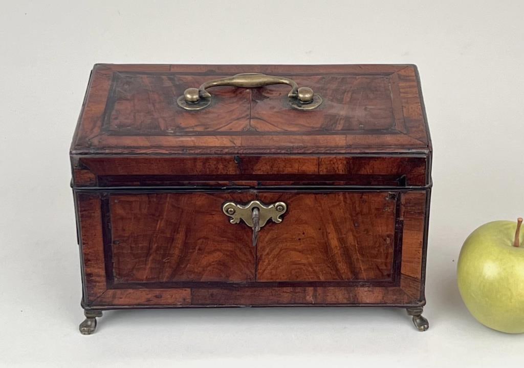 English Mahogany Veneer Personals Box, 18th C. (1 of 7)