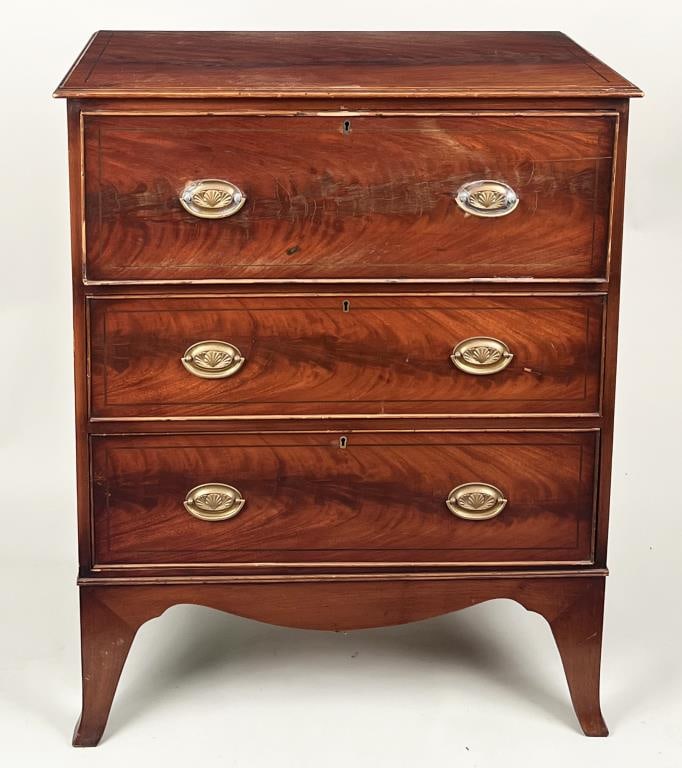 Antique George III Style Mahogany Butler Desk (1 of 12)