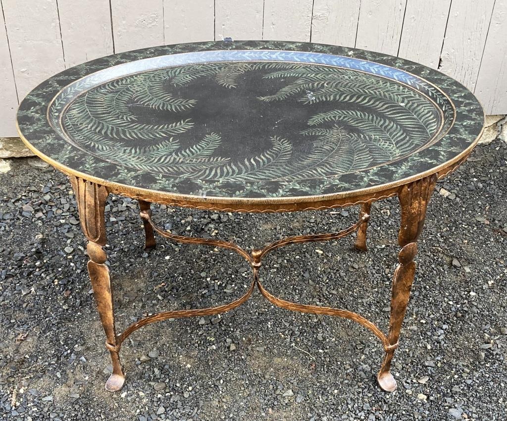 Painted Wrought Iron Tray Table (1 of 7)