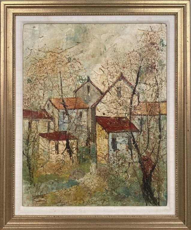 Mayodon, O/C MCM Architectural Scene 1977 (1 of 6)