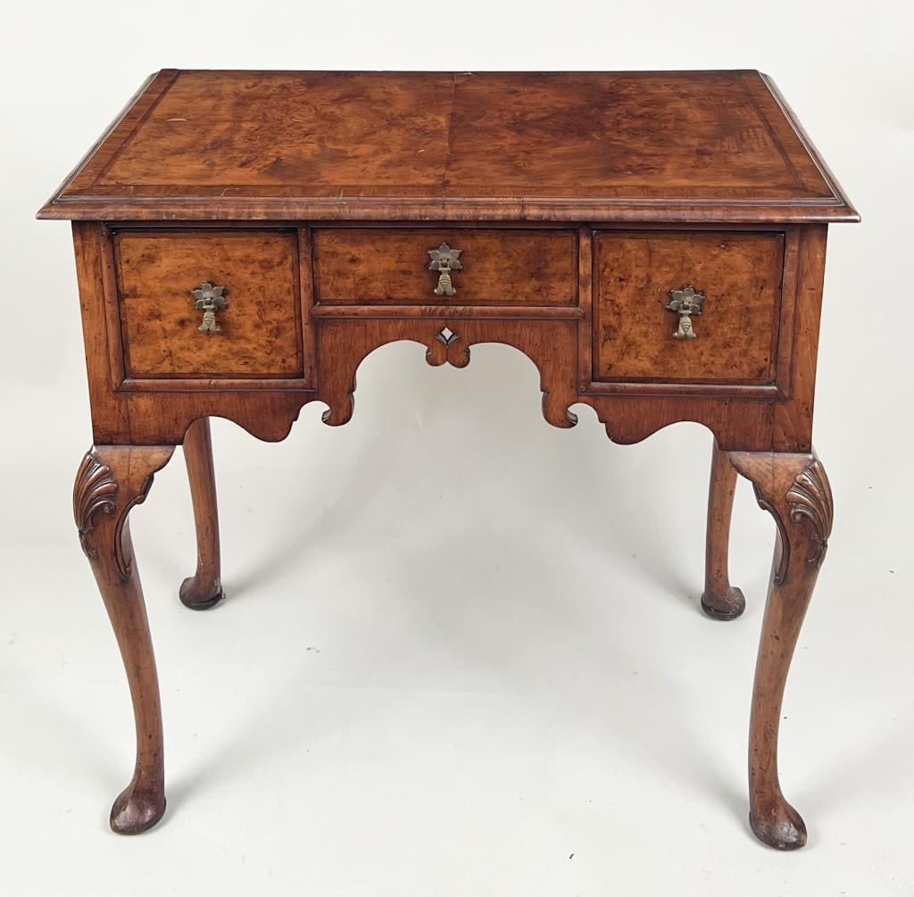 Gill & Reigate Walnut & Walnut Veneer Lowboy (1 of 9)