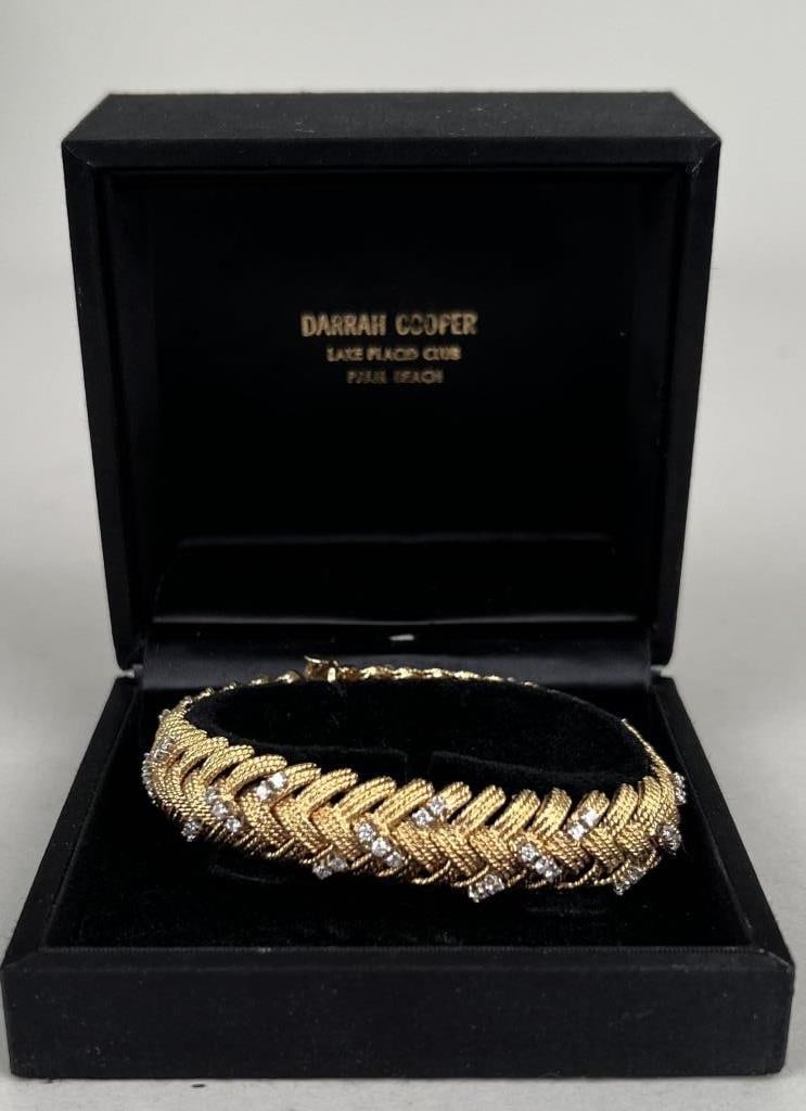 Diamond & 14K Zig-Zag Woven Bracelet (1 of 9)