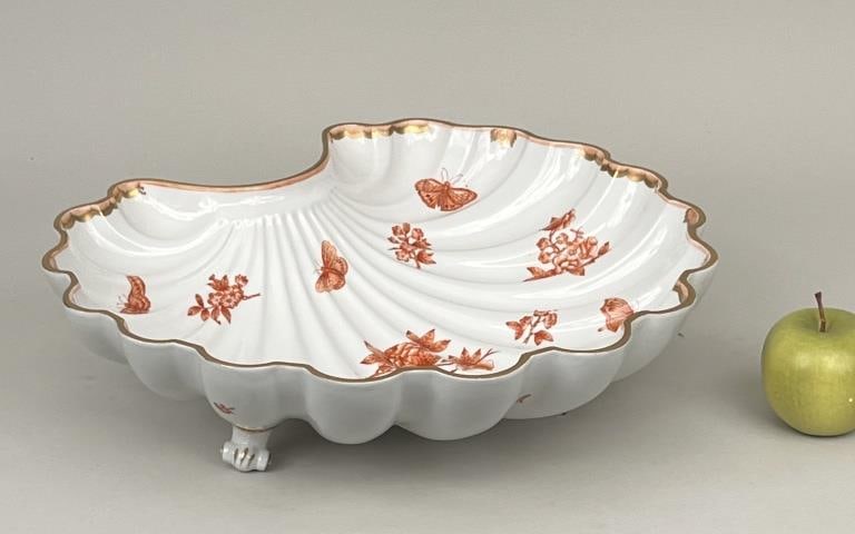 Large Herend Shell Form Footed Bowl (1 of 5)