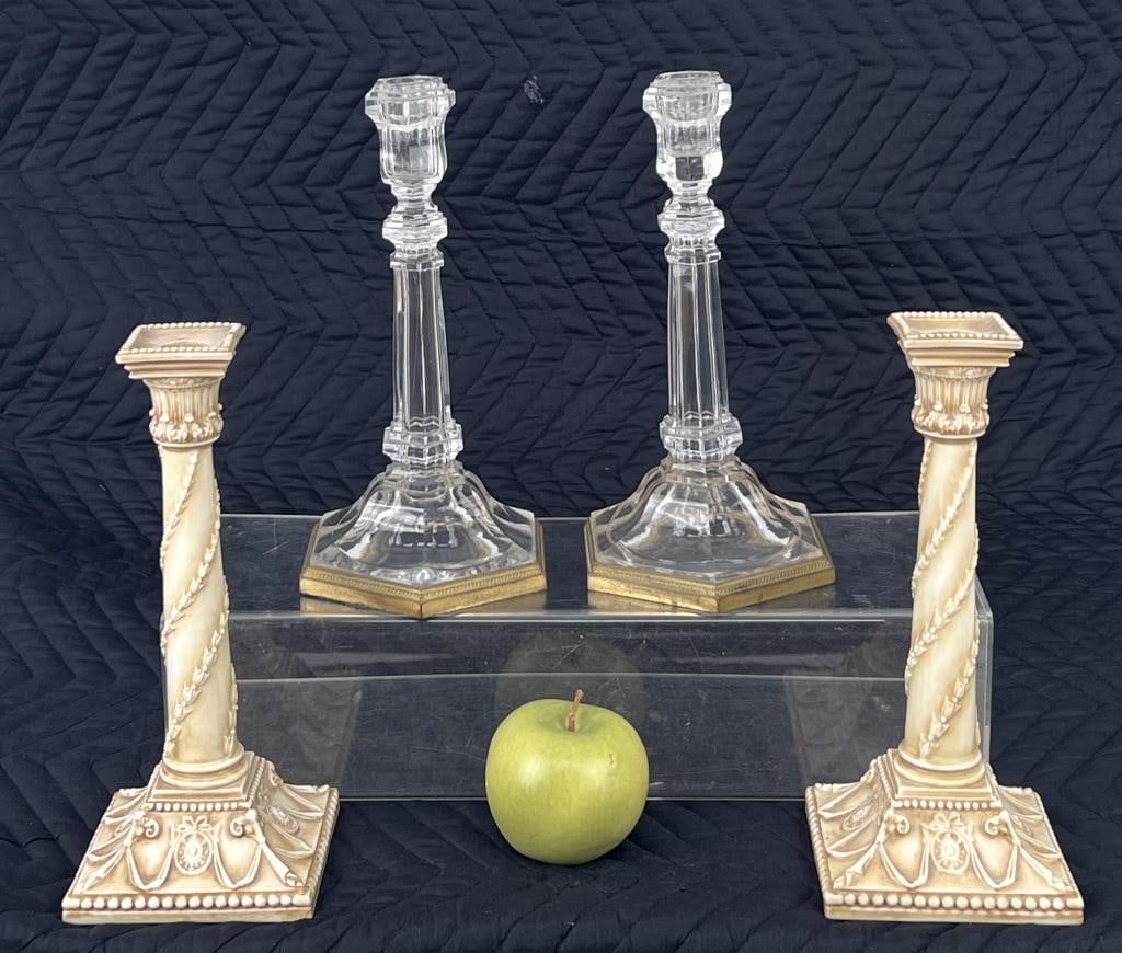 Two Pairs Antique Candlesticks (1 of 7)