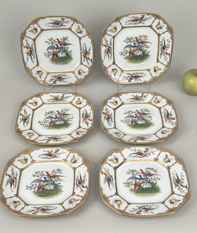 Six Chelsea Bird Cabinet Plates (1 of 5)