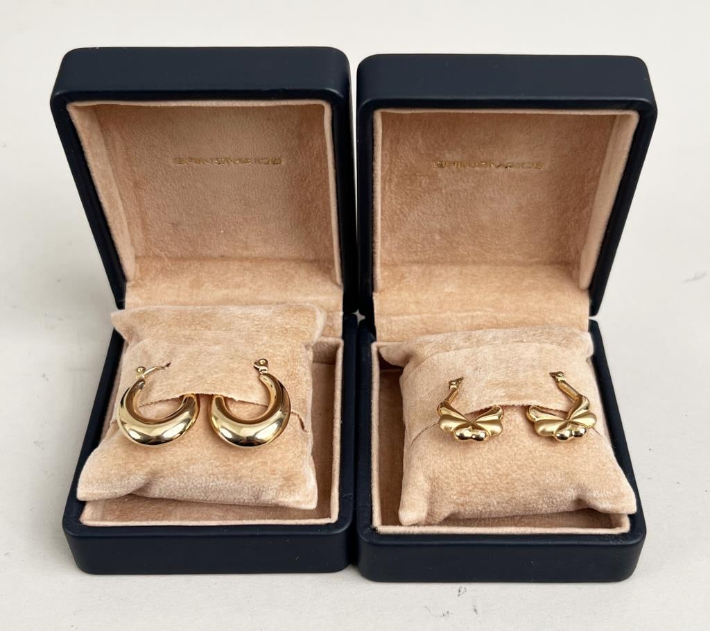 Two Pair 14K Gold Earrings (1 of 3)