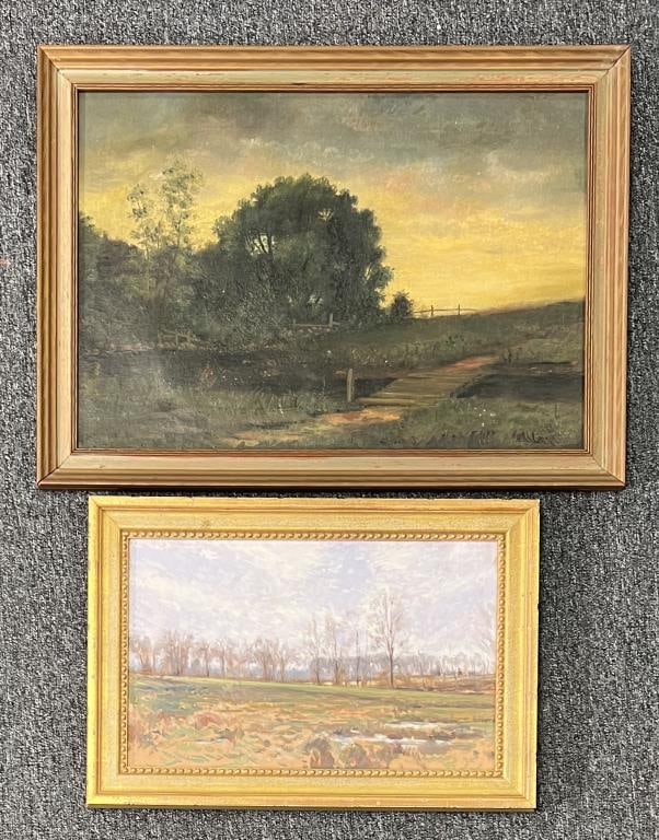 Two Small O/B Landscape Paintings (1 of 4)