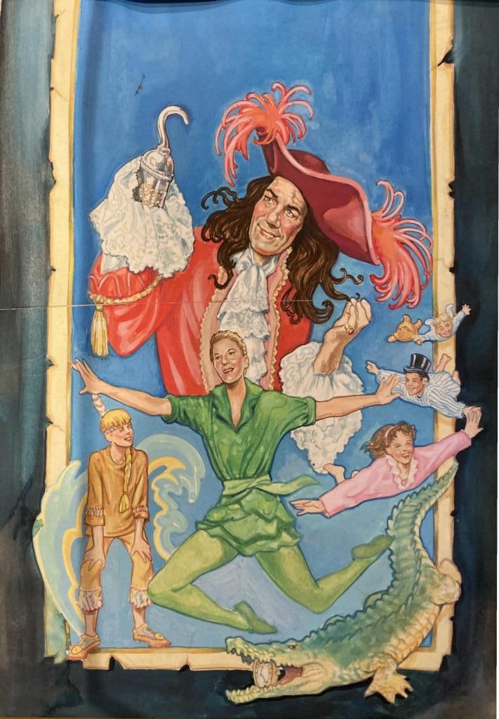 Gouache, Disney Themed Peter Pan & Captain Hook (1 of 4)