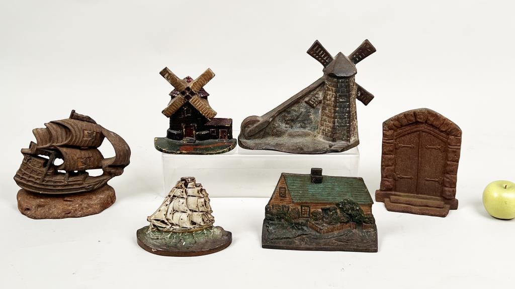 Group of Six Cast Iron Door Stops (1 of 8)