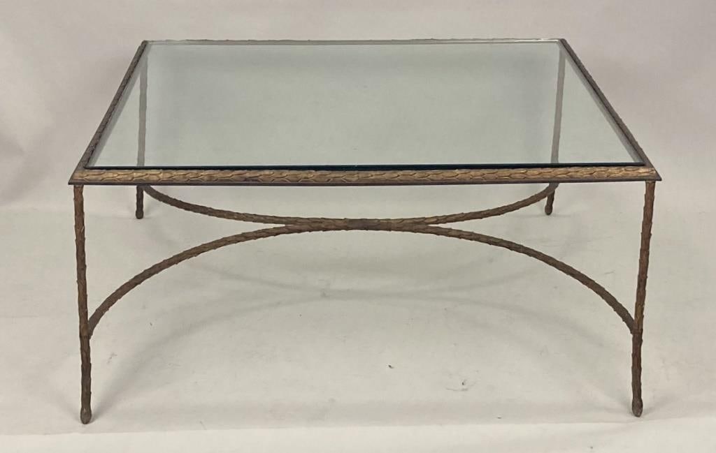 Mid Century Gilt Bronze Coffee Table (1 of 7)