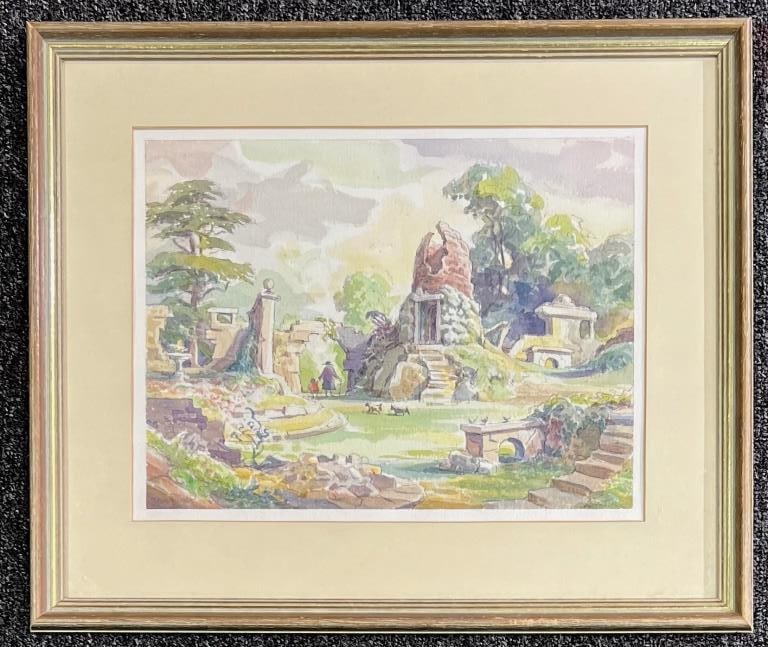 John Fielder, W/C River Scene (1 of 4)