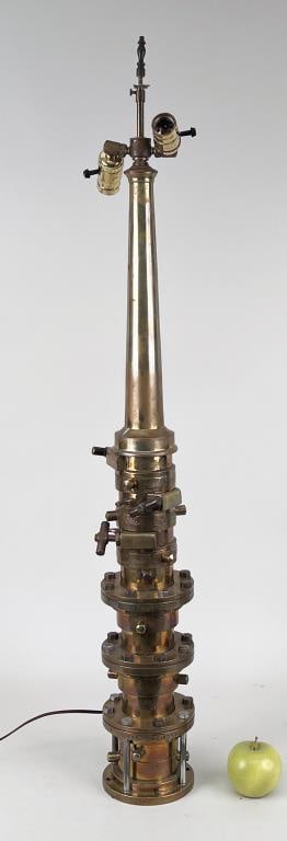 Unique Bronze Firehouse Hose Nozzle, As Lamp (1 of 4)