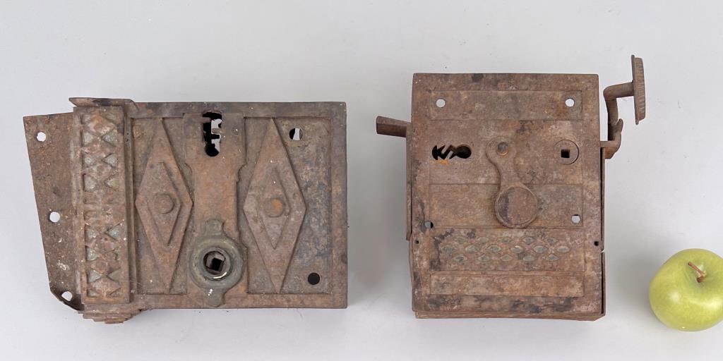 Two Early Continental Large Iron Lock Plates (1 of 5)