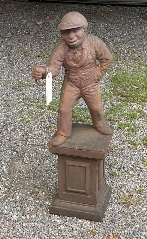 Vintage Cast Iron Lawn Jockey (1 of 4)