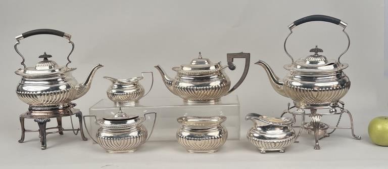 English Sterling Four Piece Tea Service (1 of 7)
