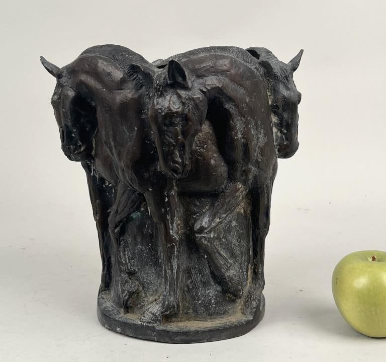 Large Running Horse Design Bronze Vase (1 of 6)