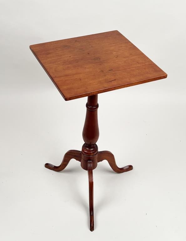 NE Queen Anne Birch Square Top Candlestand (1 of 5)