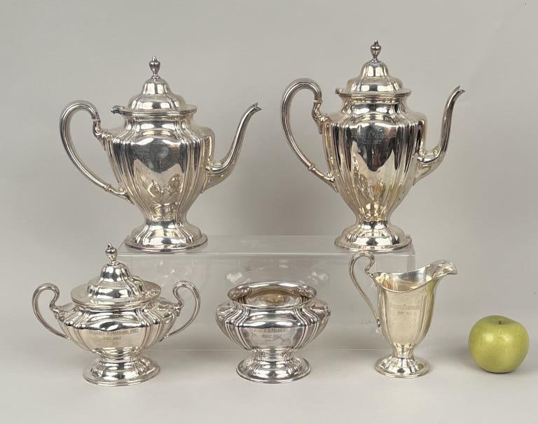 Wallace Five Piece Sterling Tea & Coffee Service (1 of 7)