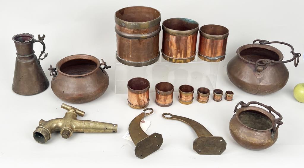 Group Copper Measures & Other Wares (1 of 5)