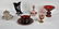 192: Group Seven Porcelain & Ruby Glass Items