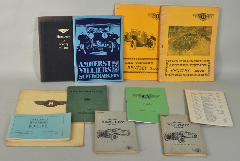 Group of Miscellaneous Bentley Literature: Group of miscellaneous Bentley literature, comprising various handbooks, manuals and catalogs (12 pieces total).