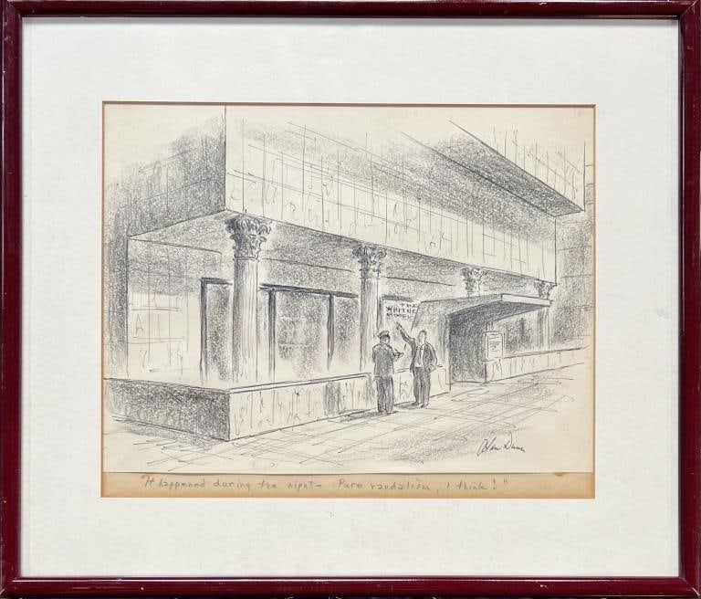 Dunn, Pencil Drawing On Paper 1966 (1 of 6)