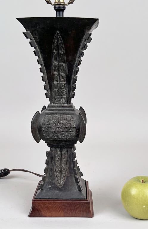 Chinese Archaic Style Vase, As Lamp (1 of 5)